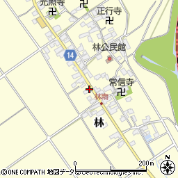 滋賀県蒲生郡竜王町林406周辺の地図