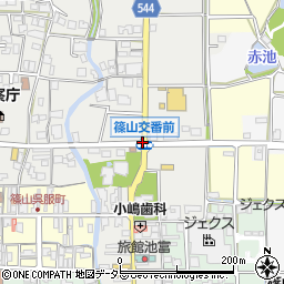 篠山交番前周辺の地図