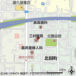 岡山県津山市北園町35周辺の地図