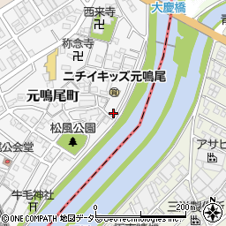 愛知県名古屋市南区元鳴尾町274周辺の地図
