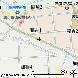 愛知県弥富市加稲九郎次町周辺の地図