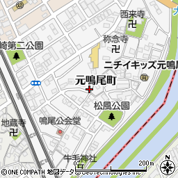 愛知県名古屋市南区元鳴尾町192周辺の地図