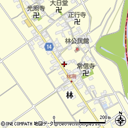 滋賀県蒲生郡竜王町林409周辺の地図