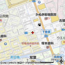 沼津信用金庫下香貫支店周辺の地図