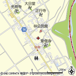 滋賀県蒲生郡竜王町林374周辺の地図