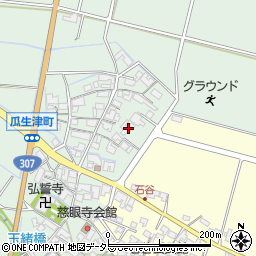 滋賀県東近江市瓜生津町1190周辺の地図