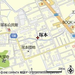 静岡県田方郡函南町塚本周辺の地図