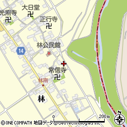 滋賀県蒲生郡竜王町林348周辺の地図