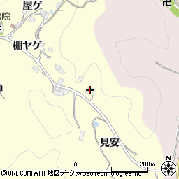 愛知県豊田市国閑町（見安）周辺の地図