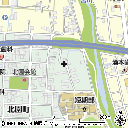 岡山県津山市北園町43-4周辺の地図