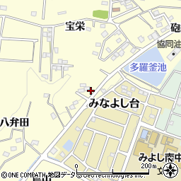 愛知県みよし市明知町多羅釜周辺の地図
