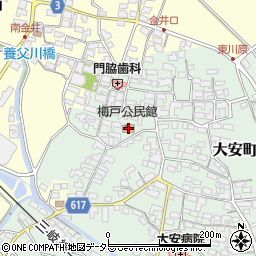 梅戸公民館周辺の地図