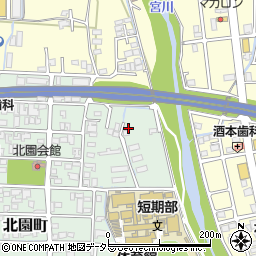 岡山県津山市北園町45周辺の地図