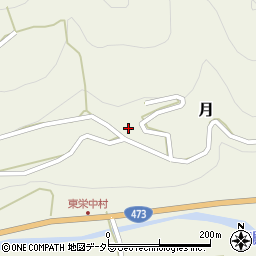 愛知県北設楽郡東栄町月中平ノ周辺の地図