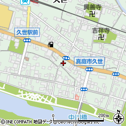 津山ドライ久世店周辺の地図
