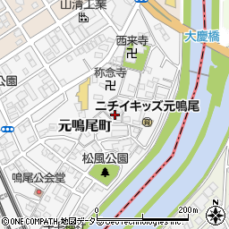 愛知県名古屋市南区元鳴尾町307周辺の地図