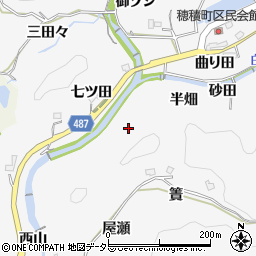 愛知県豊田市穂積町半畑周辺の地図
