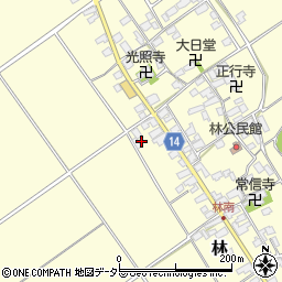 滋賀県蒲生郡竜王町林557周辺の地図