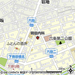 岡田内科クリニック周辺の地図