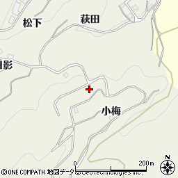愛知県豊田市上脇町萩田周辺の地図