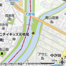 愛知県名古屋市緑区鳴海町（天白川内）周辺の地図