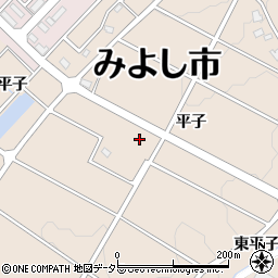 愛知県みよし市三好町平子周辺の地図