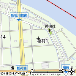 〒498-0052 愛知県弥富市稲荷の地図