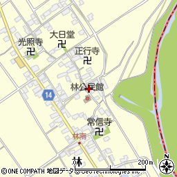 滋賀県蒲生郡竜王町林368周辺の地図
