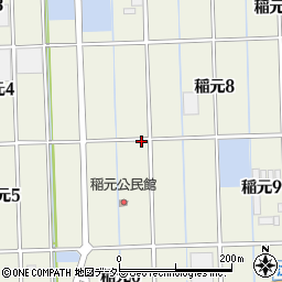 愛知県弥富市稲元周辺の地図