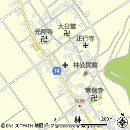 滋賀県蒲生郡竜王町林584周辺の地図