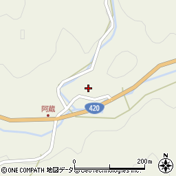 愛知県豊田市阿蔵町西街道周辺の地図