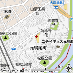 愛知県名古屋市南区元鳴尾町周辺の地図