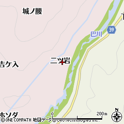 愛知県豊田市幸海町二ツ岩周辺の地図