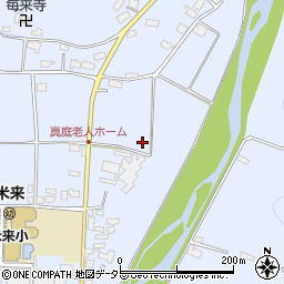 岡山県真庭市目木周辺の地図