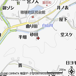 愛知県豊田市穂積町砂田周辺の地図