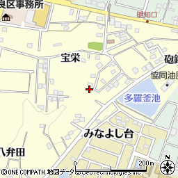 愛知県みよし市明知町砲録山周辺の地図