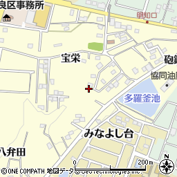 愛知県みよし市明知町（砲録山）周辺の地図