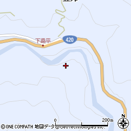 愛知県北設楽郡設楽町豊邦シモ田向周辺の地図