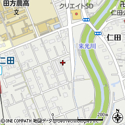 静岡県田方郡函南町仁田199-5周辺の地図
