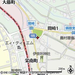 鍋田郵便局周辺の地図