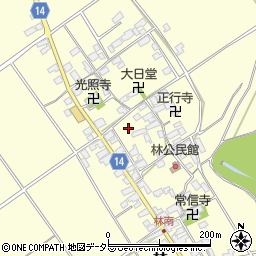 滋賀県蒲生郡竜王町林581-1周辺の地図