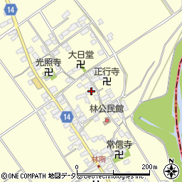 滋賀県蒲生郡竜王町林598周辺の地図