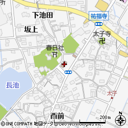 部田コミュニティセンター周辺の地図