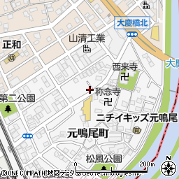 愛知県名古屋市南区元鳴尾町348周辺の地図