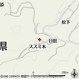 愛知県豊田市上脇町ススミ木周辺の地図