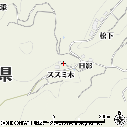 愛知県豊田市上脇町（ススミ木）周辺の地図