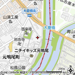 愛知県名古屋市南区元鳴尾町416周辺の地図