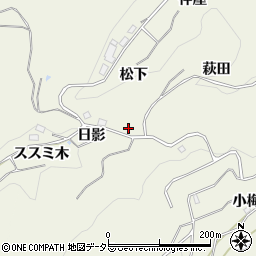 愛知県豊田市上脇町日影周辺の地図