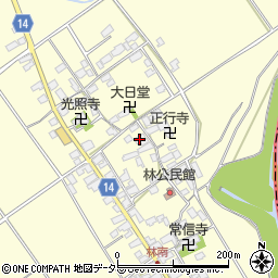 滋賀県蒲生郡竜王町林599周辺の地図