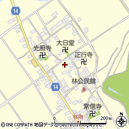滋賀県蒲生郡竜王町林580周辺の地図